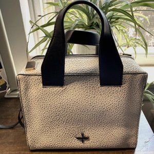 Pour La Victoire Handbag, White Pebble Leather